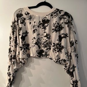 Out From Under Floral Long Sleeve Crop Top